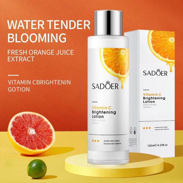 SADOER Lotion with vitamin C for skin restoration and radiance, 120ml